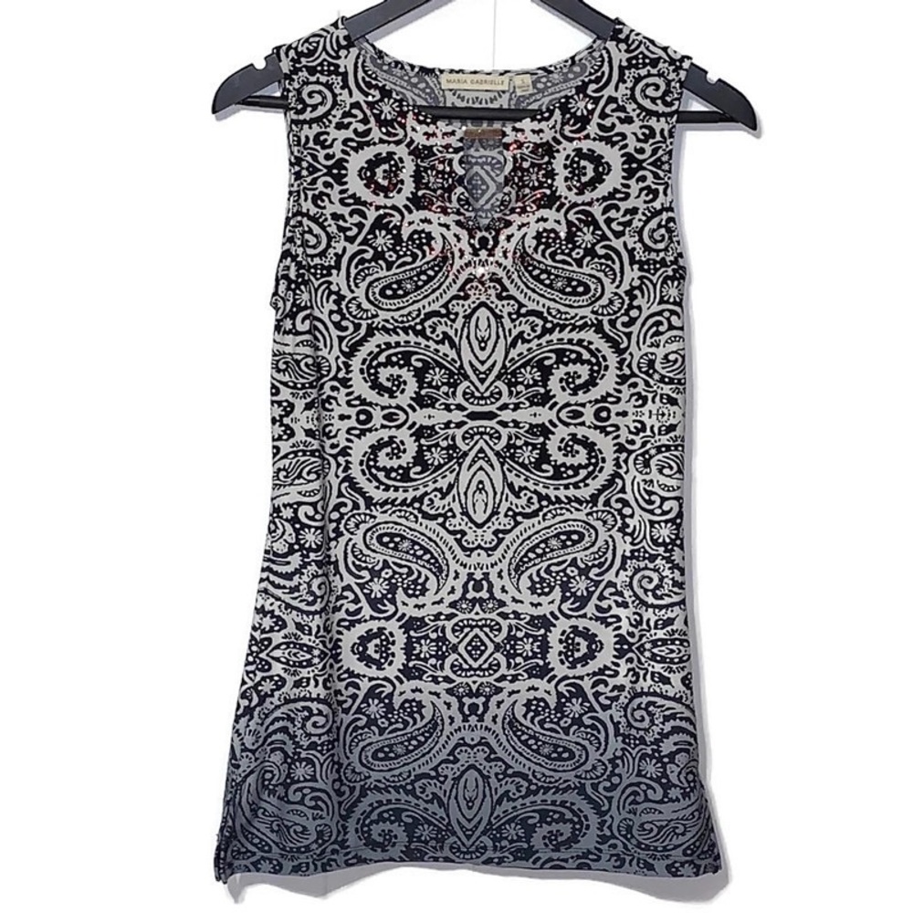 Maria Gabrielle Sleeveless Ombré Top Small EUC